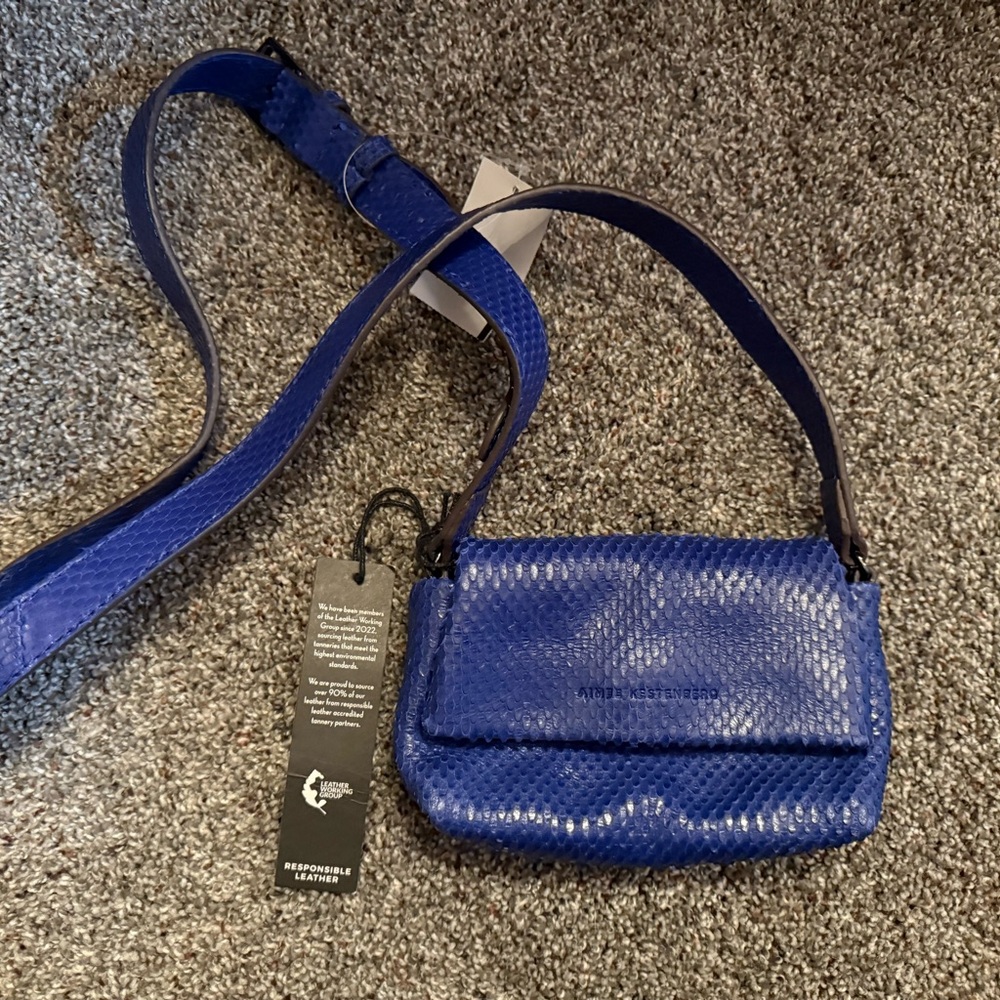 Aimee Kestenberg Blue Leather Bag